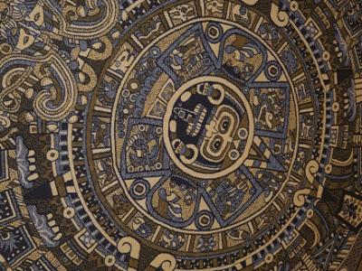 Mexican wall tapestry – Maya calendar – approx. 200 x 220 cm