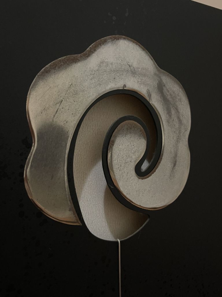 Moderne Wandbilder 2 Stück schwarz-silber