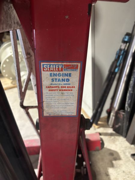 Engine stand (SEALY) & other items