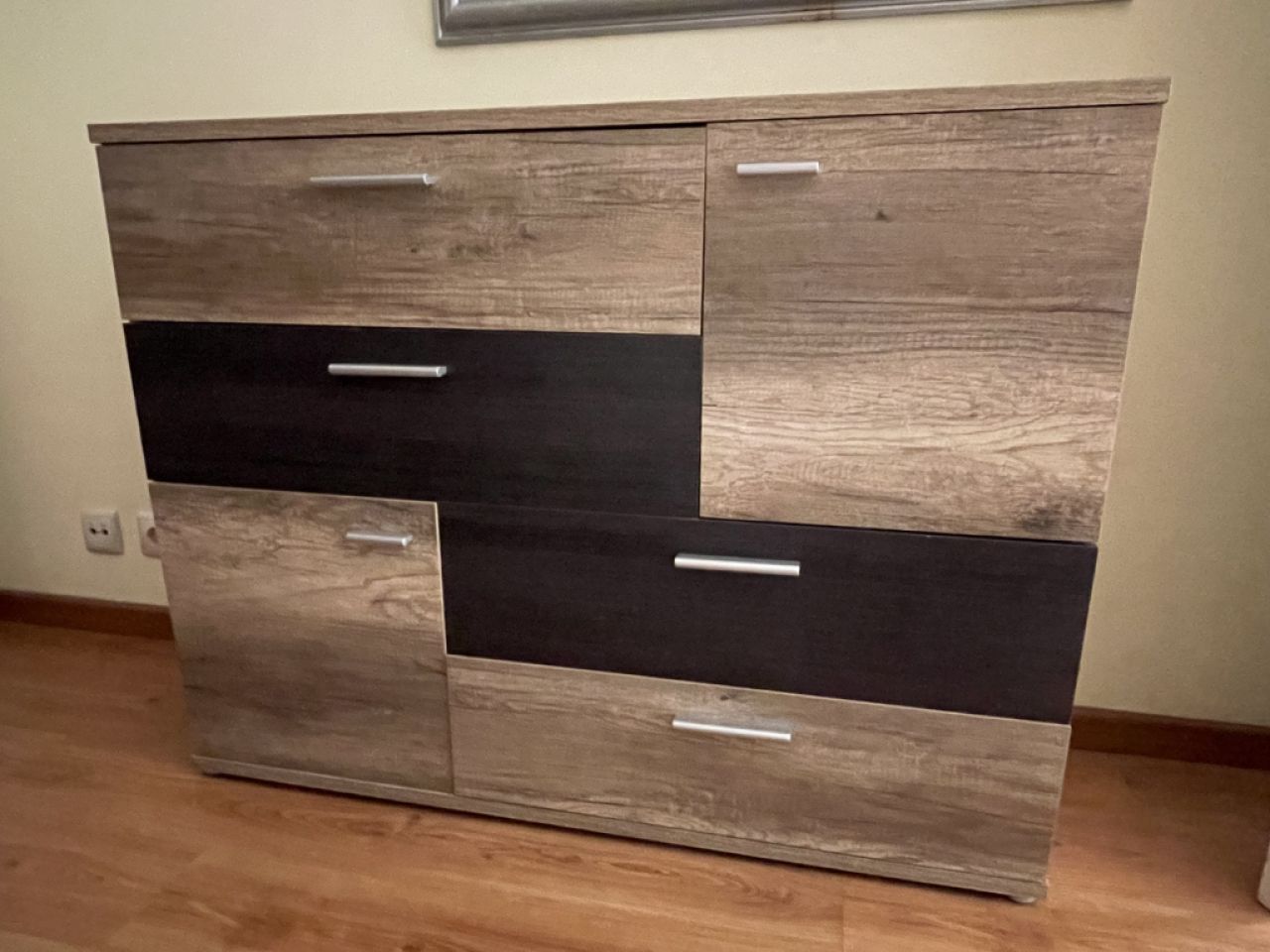 Nachtkästchen 2 Stück Holz Schwarz