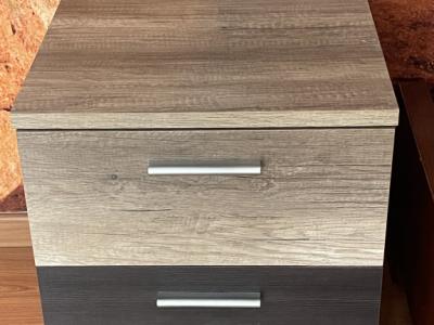 Nachtkästchen 2 Stück Holz Schwarz