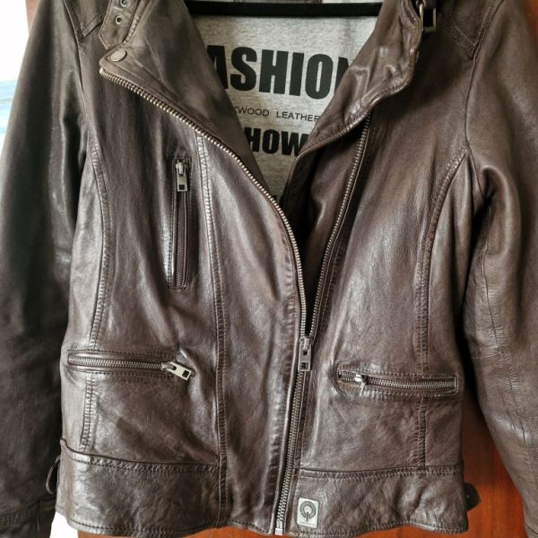 Nagelneue Damen- Lederjacke von OAKWOOD (Zalando), L - XL; aktueller Preis: 195€