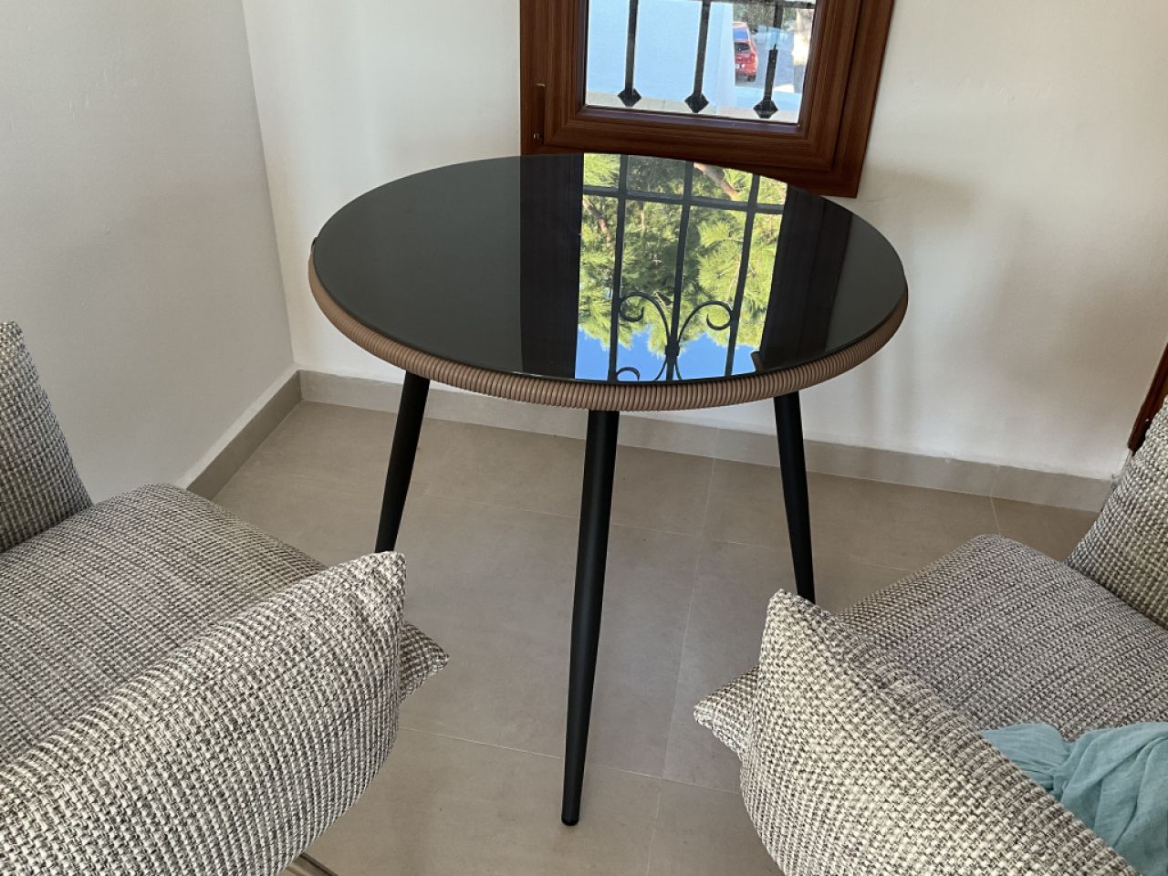 Brand-new table for indoor and outdoor use