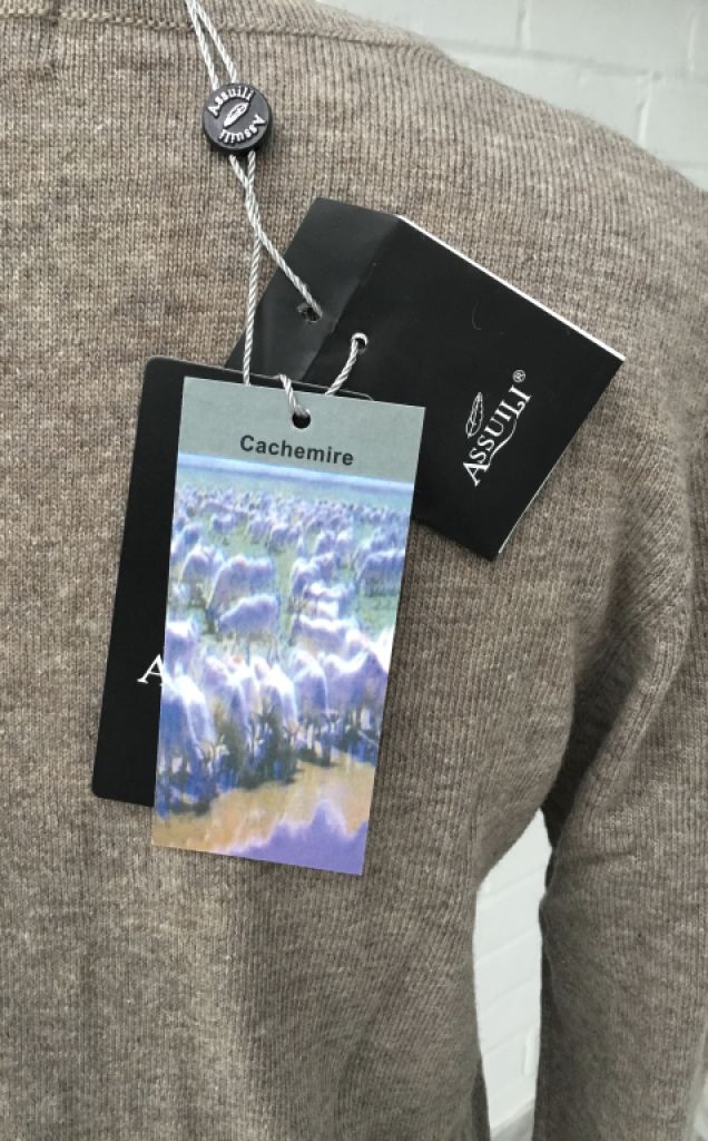 NEU! Edle Strickjacke Cardigan von “ASSUILI“, Gr.M Cashmere Seide