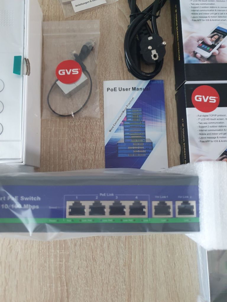 NEU !!!  GVS IP Video Türsprechanlage mit 3x 7 Zoll Monitor, HD Kamera. Infos siehe Lieferschein.