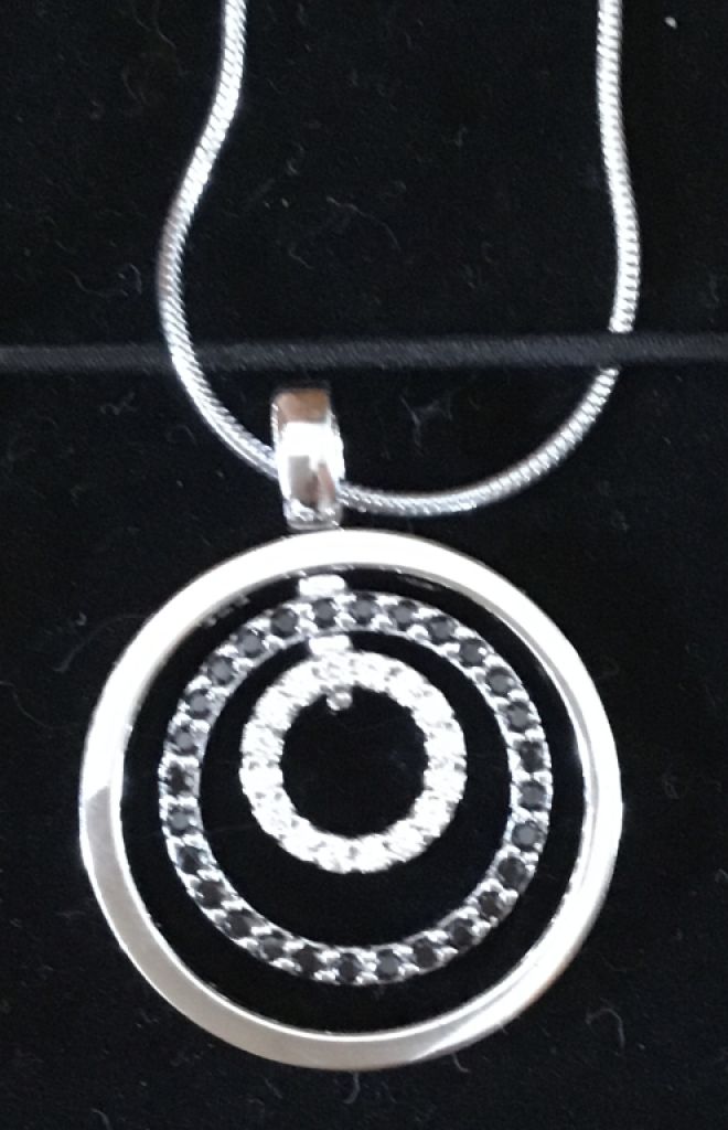 NEU! Silberkette 925-er Sterling Silber, Anhänger mit Strass