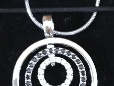 NEU! Silberkette 925-er Sterling Silber, Anhänger mit Strass