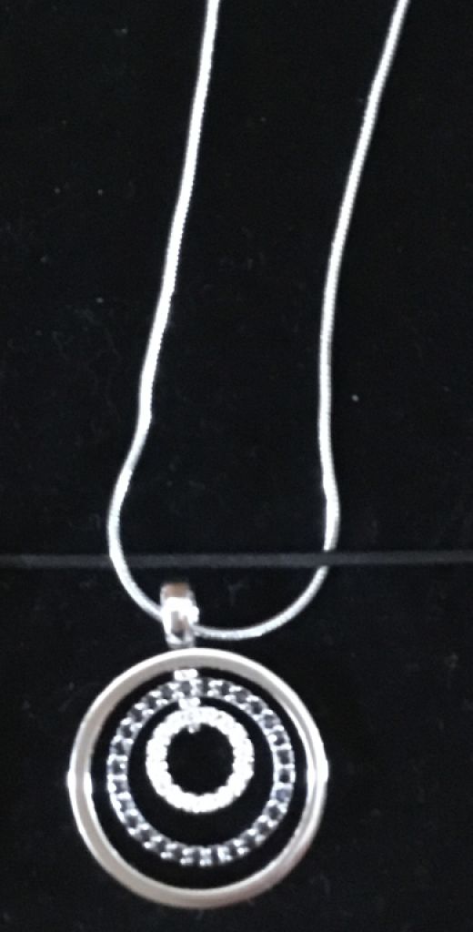 NEU! Silberkette 925-er Sterling Silber, Anhänger mit Strass