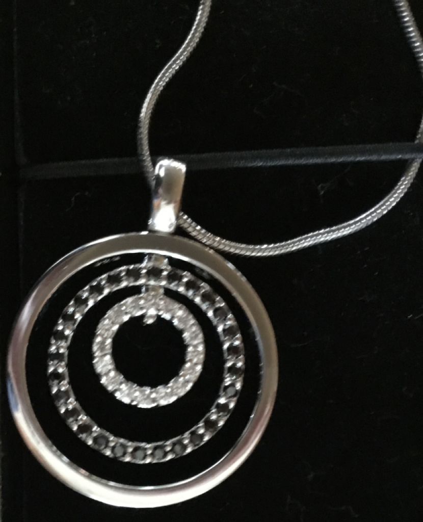 NEU! Silberkette 925-er Sterling Silber, Anhänger mit Strass