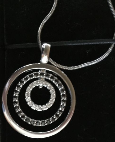 NEU! Silberkette 925-er Sterling Silber, Anhänger mit Strass