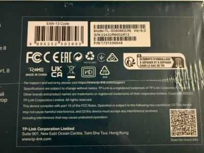 Neu: TP-Link TL-SG608E 8-Port Gigabit Switch, ungeöffnet und versiegelt