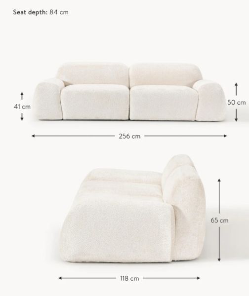 NEW - WOLKE modular 3-seater sofa, completely new