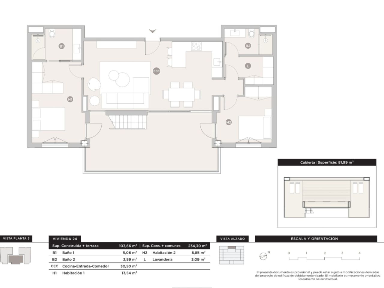 Neubau-Dachgeschosswohnung in Santa Catalina