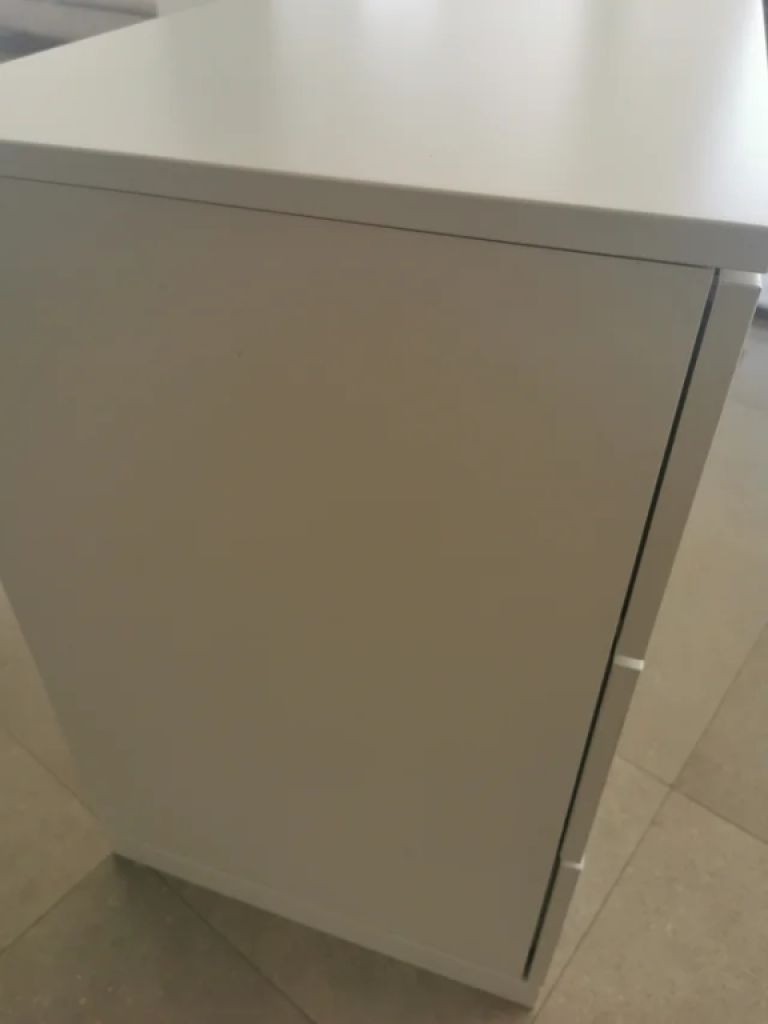 NORDLI Komode vertical, 3 schubladen, weiss