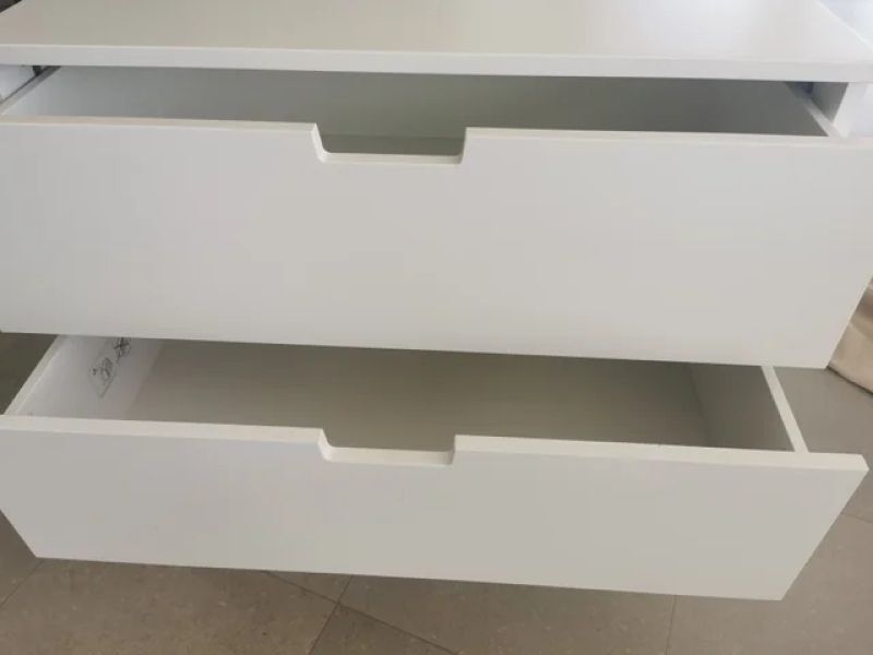 NORDLI Komode vertical, 3 schubladen, weiss