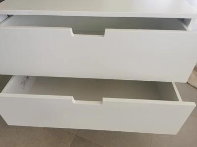 NORDLI Komode vertical, 3 schubladen, weiss