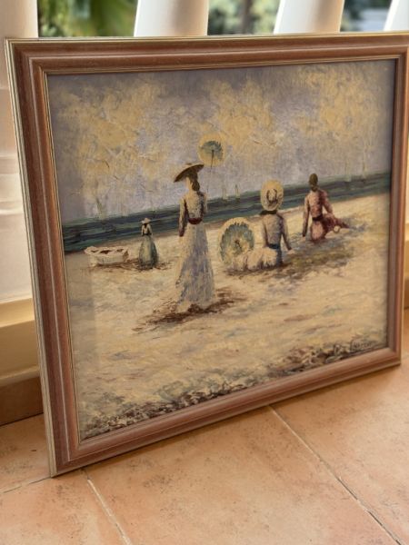 Oil painting in frame approx. 58 x 68 cm