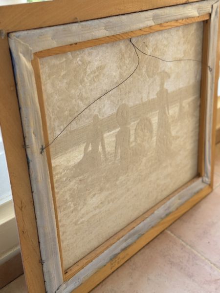 Oil painting in frame approx. 58 x 68 cm