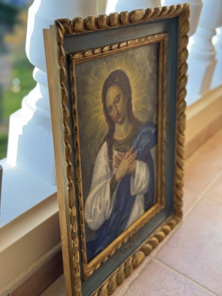 Öl Gemälde "Jungfrau Maria" ca. 53 x 44 cm