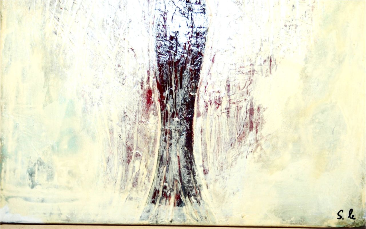 Oil painting "Guardian Angel", signed