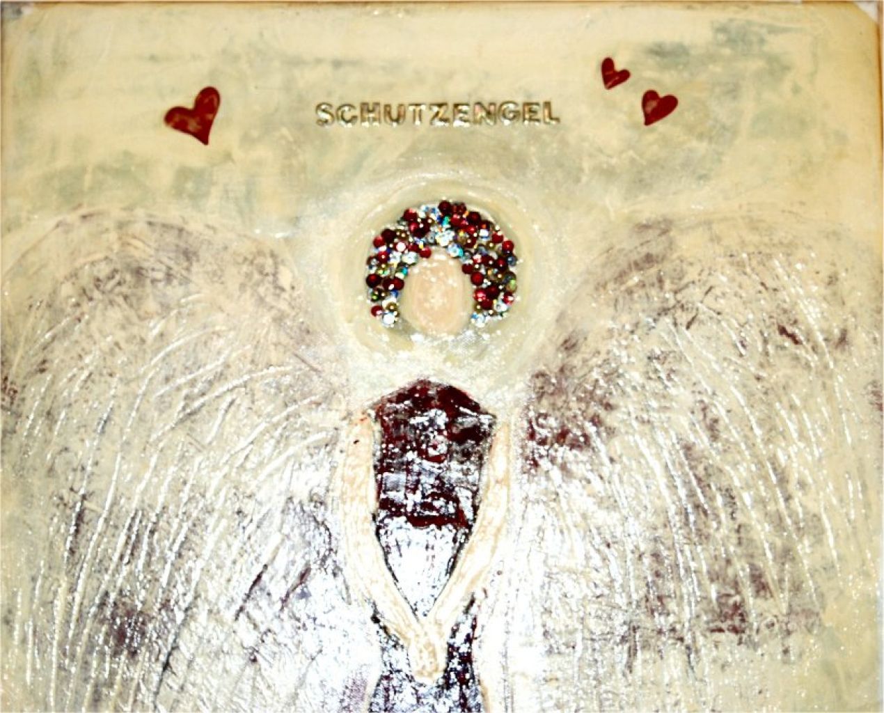 Oil painting "Guardian Angel", signed