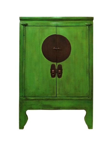 ORIENTALISCHER SCHRANK, Smaragdründ und Fuchsia_105 X 63 X 170cm