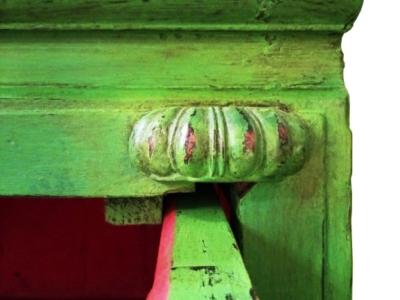 ORIENTALISCHER SCHRANK, Smaragdründ und Fuchsia_105 X 63 X 170cm