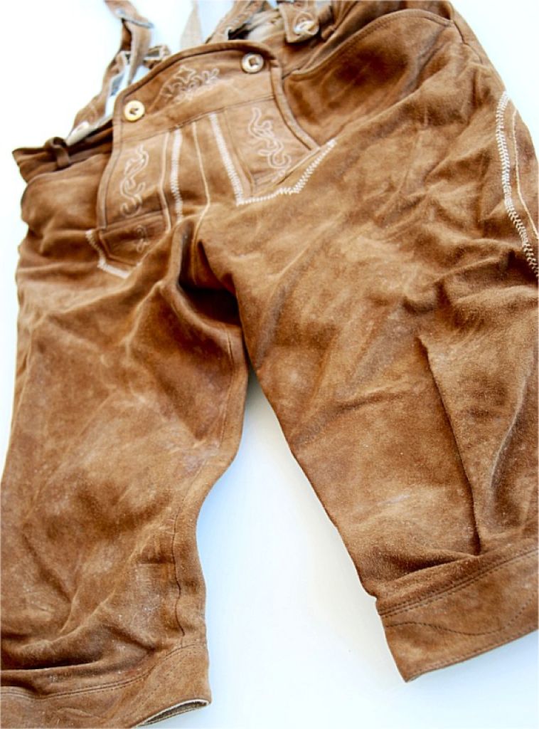 Original Kniebund Trachten Lederhose von SPIETH & WENSKY, Größe L