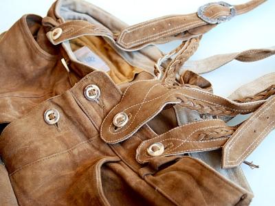 Original Kniebund Trachten Lederhose von SPIETH & WENSKY, Größe L