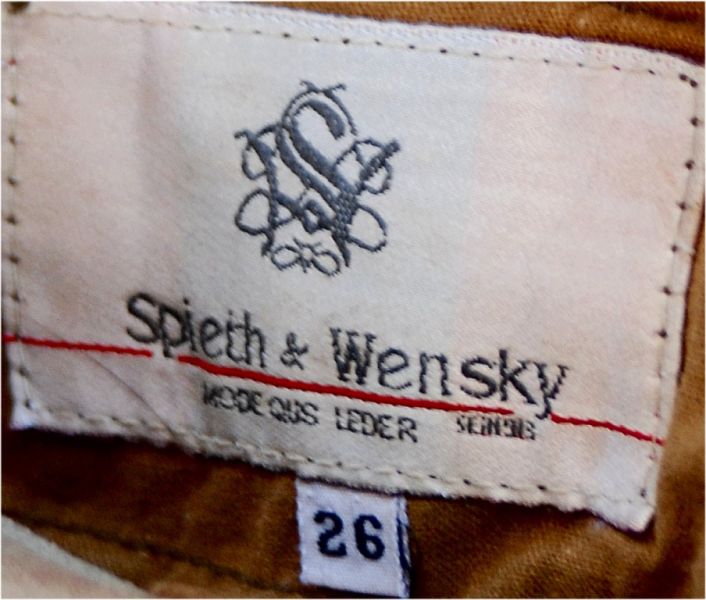 Original Kniebund Trachten Lederhose von SPIETH & WENSKY, Größe L