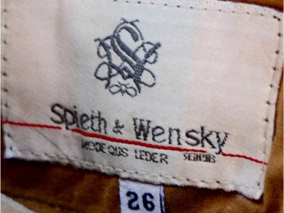 Original Kniebund Trachten Lederhose von SPIETH & WENSKY, Größe L