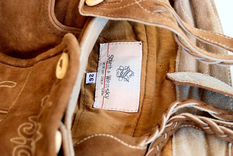 Original Kniebund Trachten Lederhose von SPIETH & WENSKY, Größe L