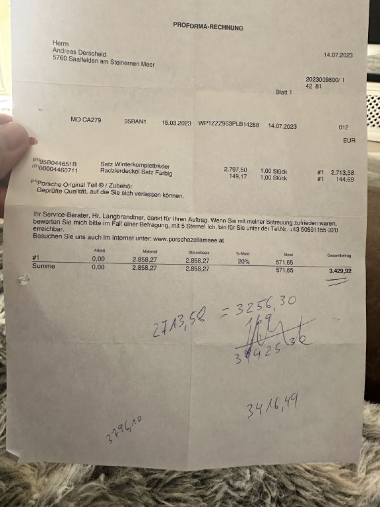 Original Porsche Macan III winter complete wheels