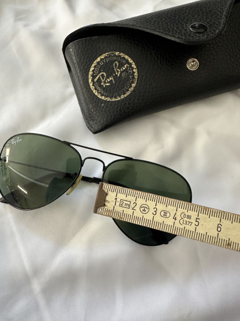 Original Ray-Ban Aviator Classic Modellnummer RB3025 - schwarz - 45mm - super Zustand