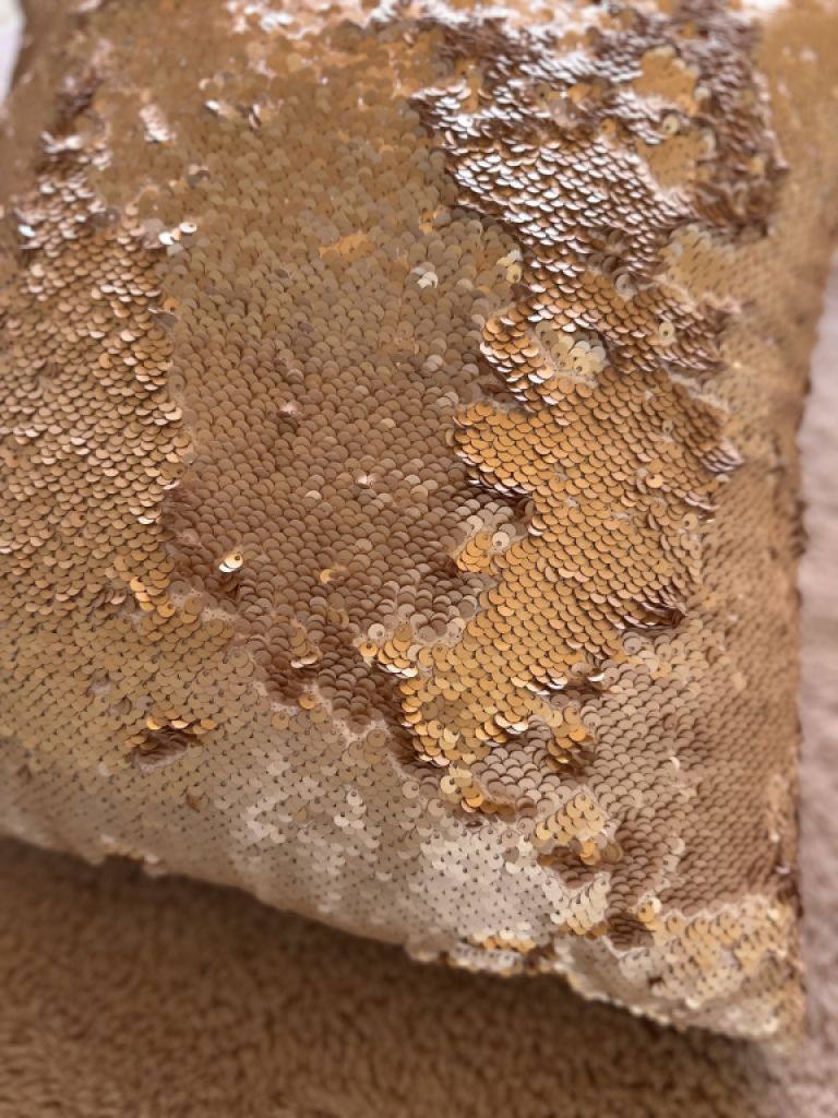 Pailletten Kissen 2 Stück in altrosa