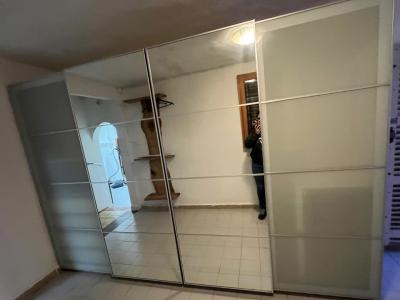 Pax sliding door wardrobe - mirror and frosted glass