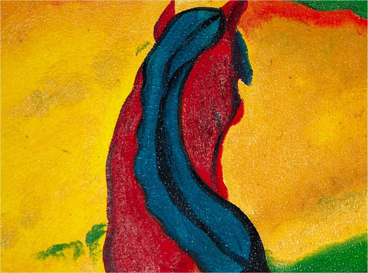 Pferdebild, Öl auf Leinwand