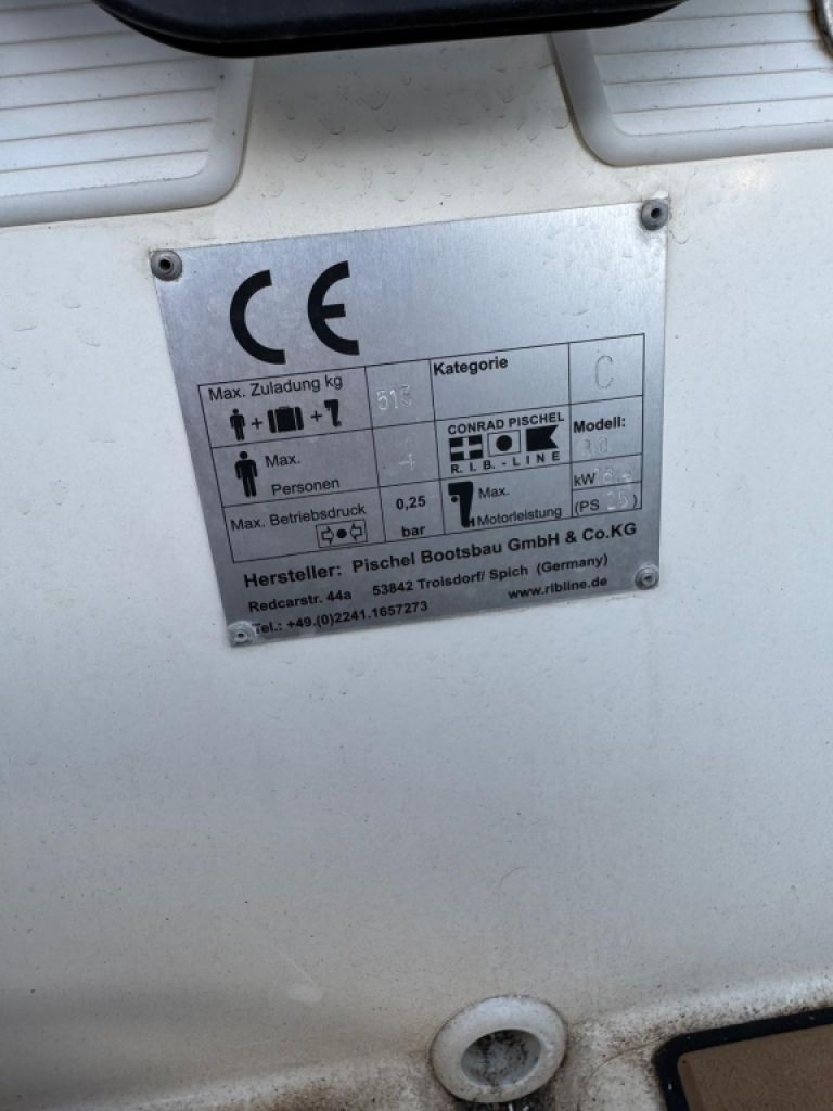 PISCHEL TENDER Ribline 3.0 with 25HP outboard