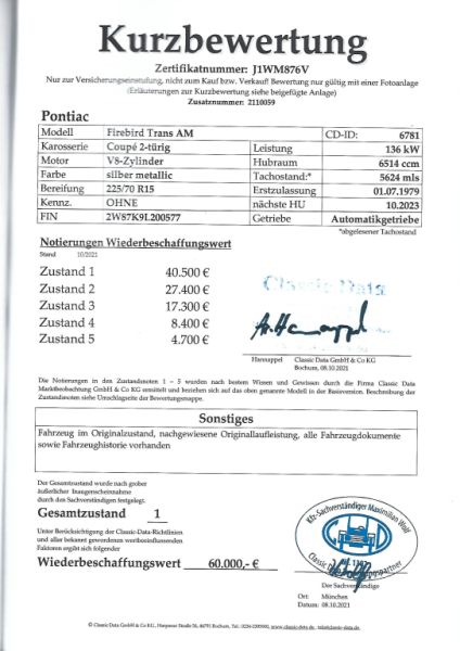 Pontiac Firebird Trans Am Targa - ! Original 10,500 miles !