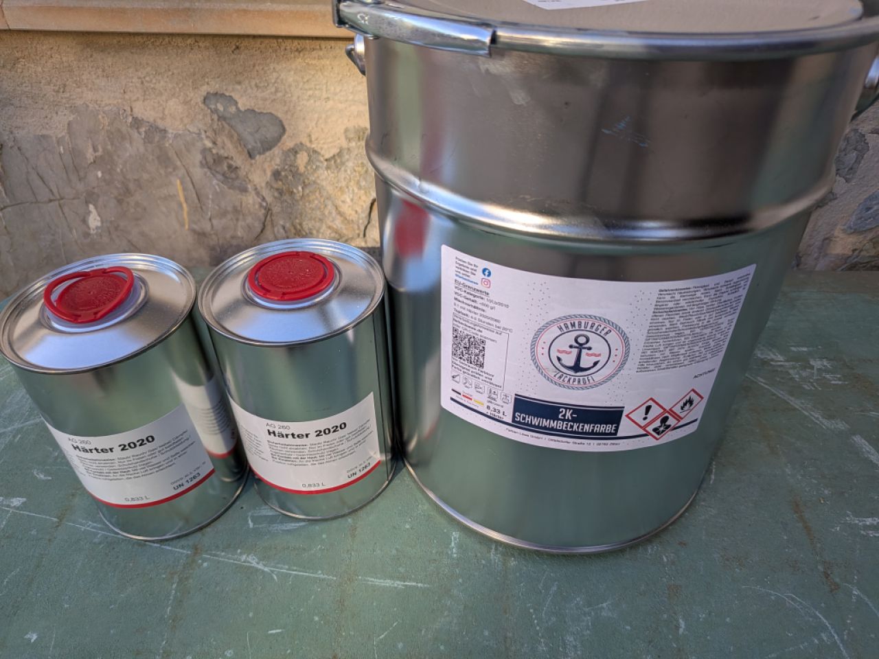 Pool paint / swimming pool paint blue RAL 5012 - 2K