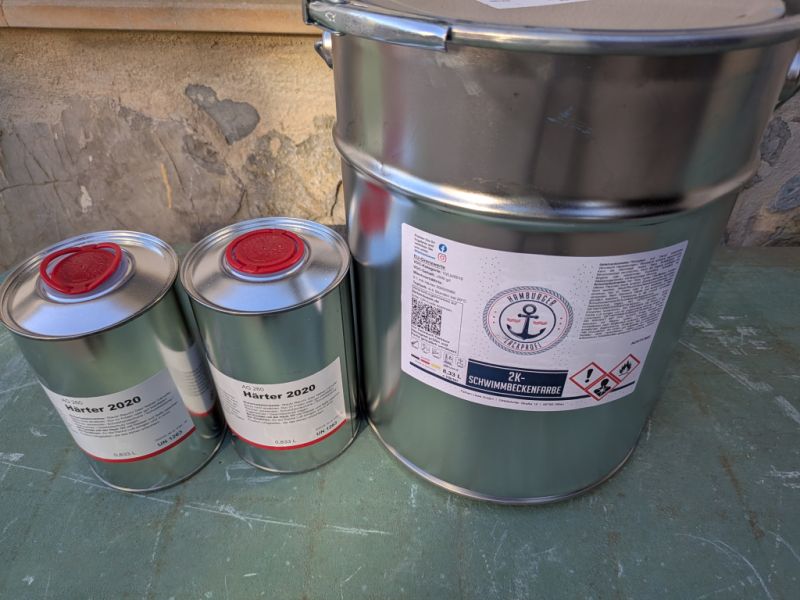 Pool paint / swimming pool paint blue RAL 5012 - 2K