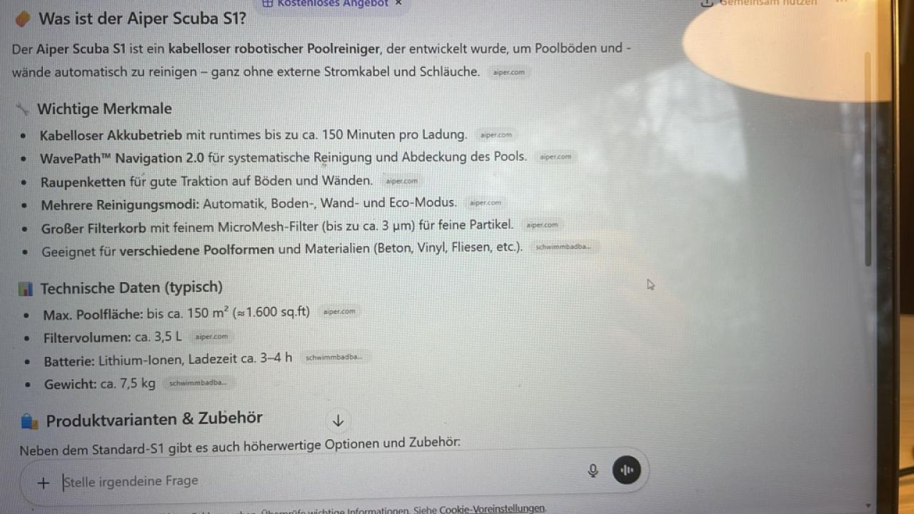 Poolroboter kabellos