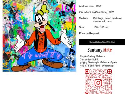 Pop Art Kunst mit Neon-Schrift