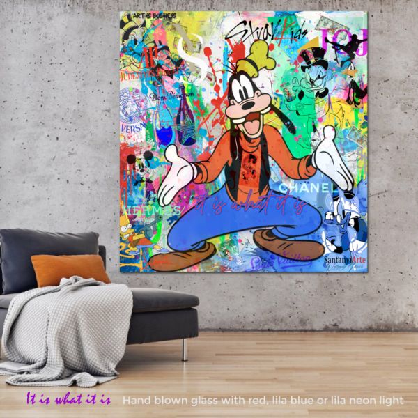 Pop Art  mit Neonschrift