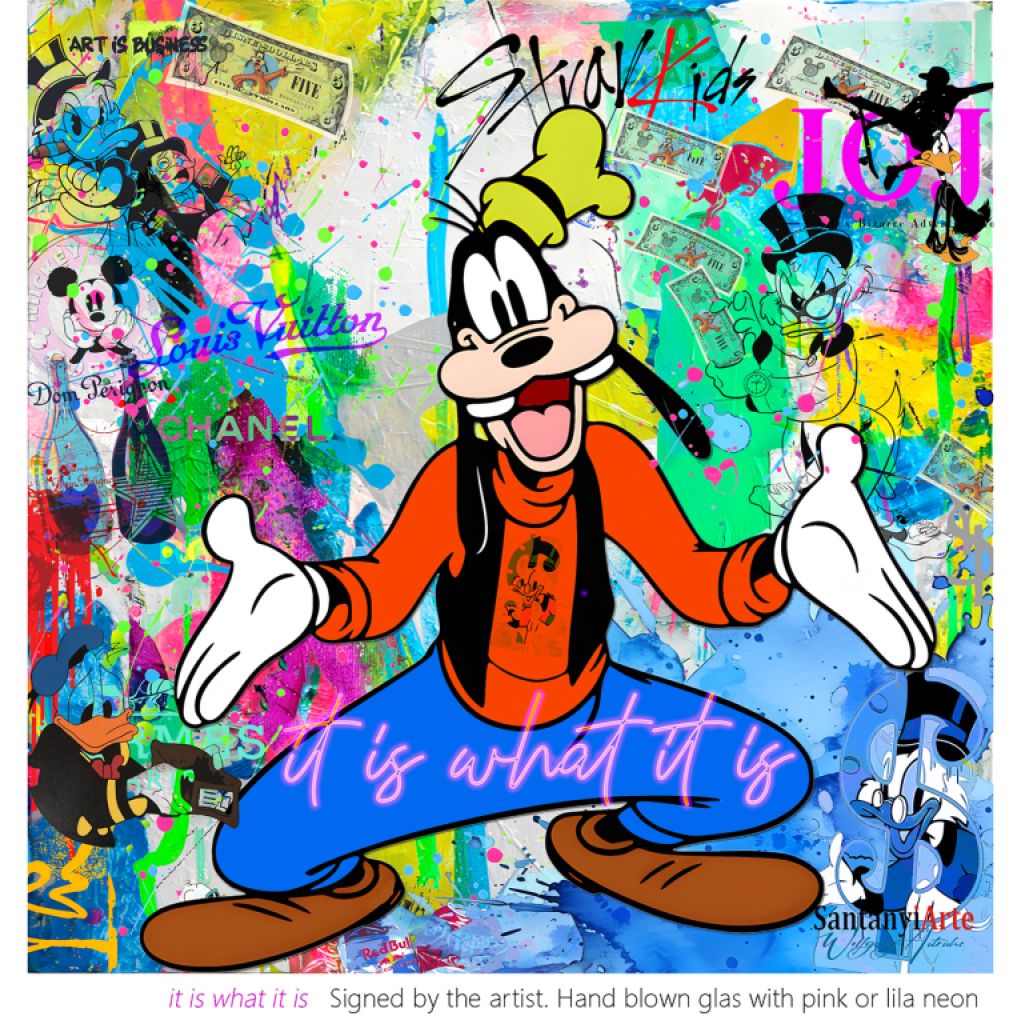 Pop Art  mit Neonschrift