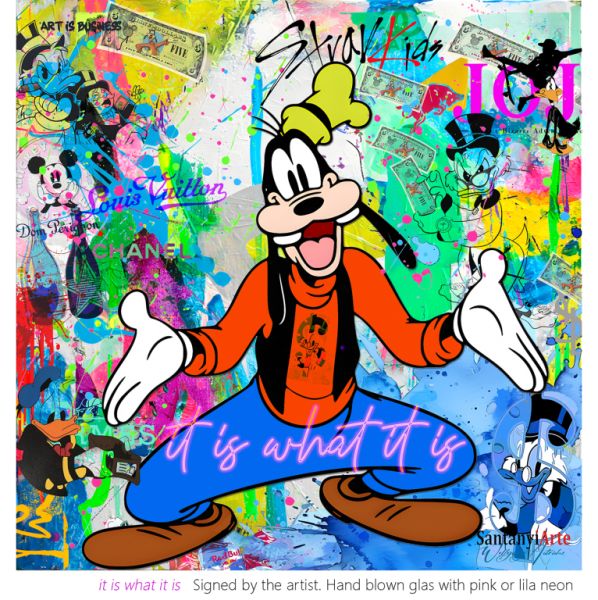 Pop Art  mit Neonschrift