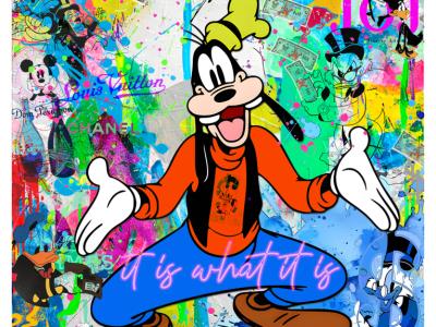 Pop Art  mit Neonschrift