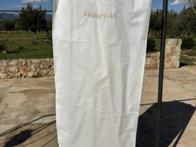 Pronovias Brautkleid mit Schlitz und Schleppe