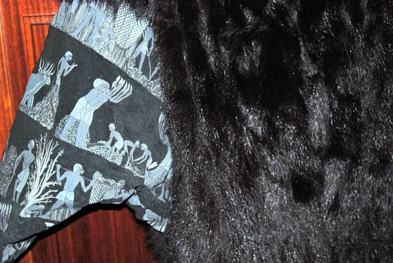 Raffinierte Pelz- Lederjacke, Unisex