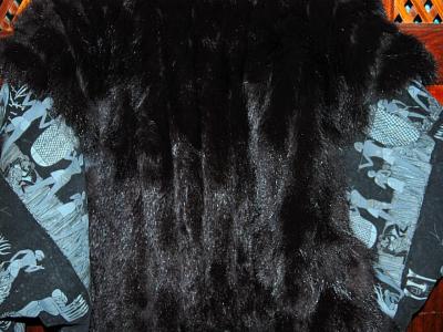 Raffinierte Pelz- Lederjacke, Unisex